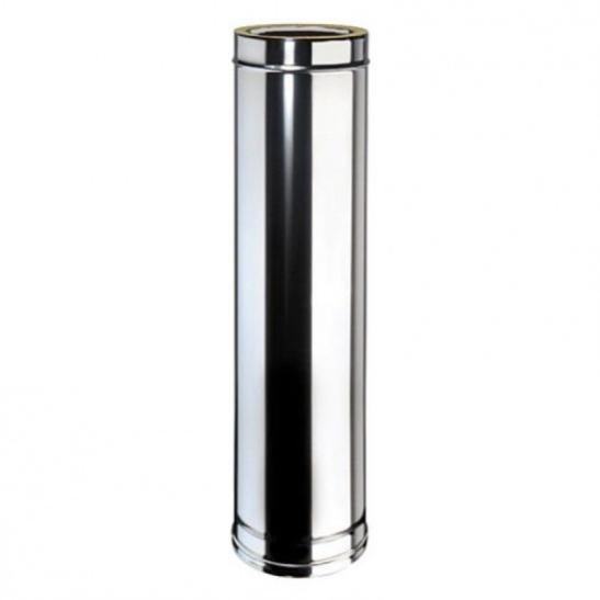 ALLINOX Tubo Coibentato Doppia Parete Per Camino, In Acciaio Inox 316/304, Isolamento Lana Di Roccia 25 Mm, DN 200/250, 25 Cm