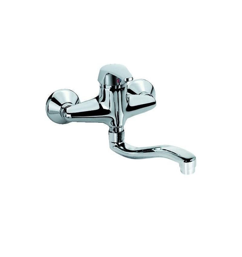 Monomando fregadero pared ECO TRES 20cm cromo TRES Leroy Merlin