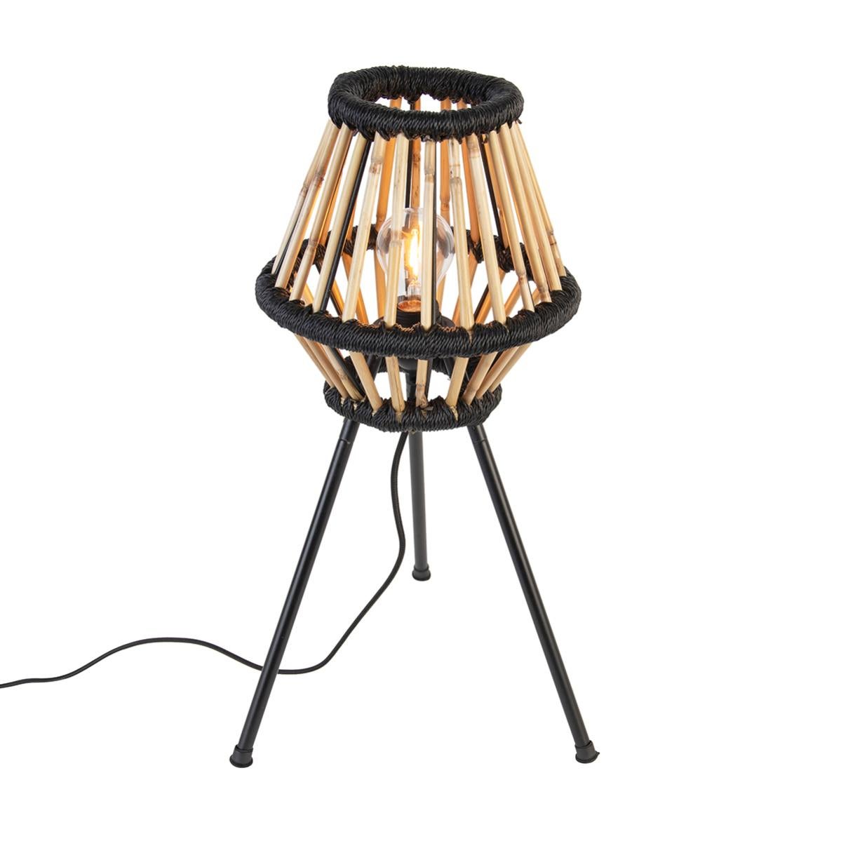 Atmosphera Lampada da Terra Treppiede Bambù Runo Avorio H146 cm