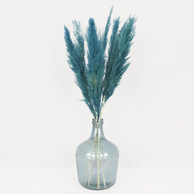 9 Tiges Fleurs Séchées Naturelles Plumeaux Herbes Pampa, 110cm bleu | Leroy  Merlin