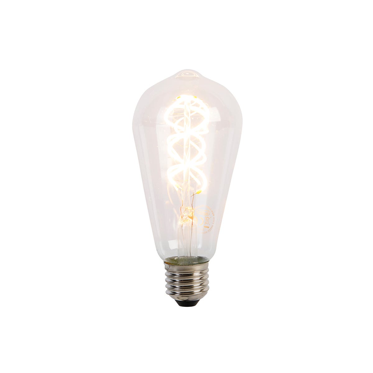 Ampoule LED E27 à filament spirale ST64 5W 400 lm 2200K