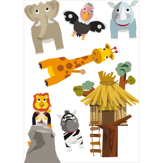 stickers animaux de la savane pour enfants