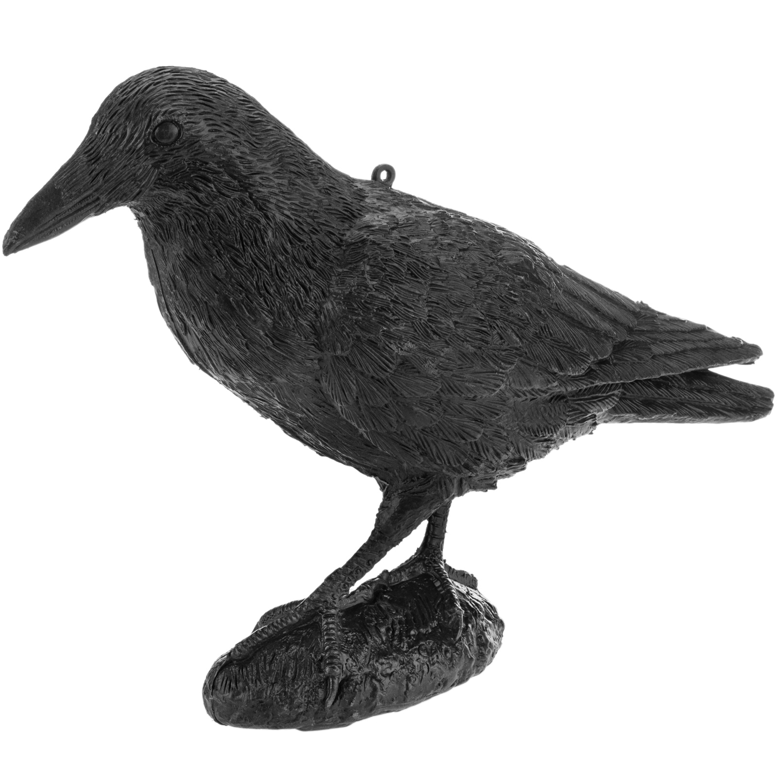 Statue corbeau avec socle pour effrayer les oiseaux 16 x 45 cm Leroy Merlin
