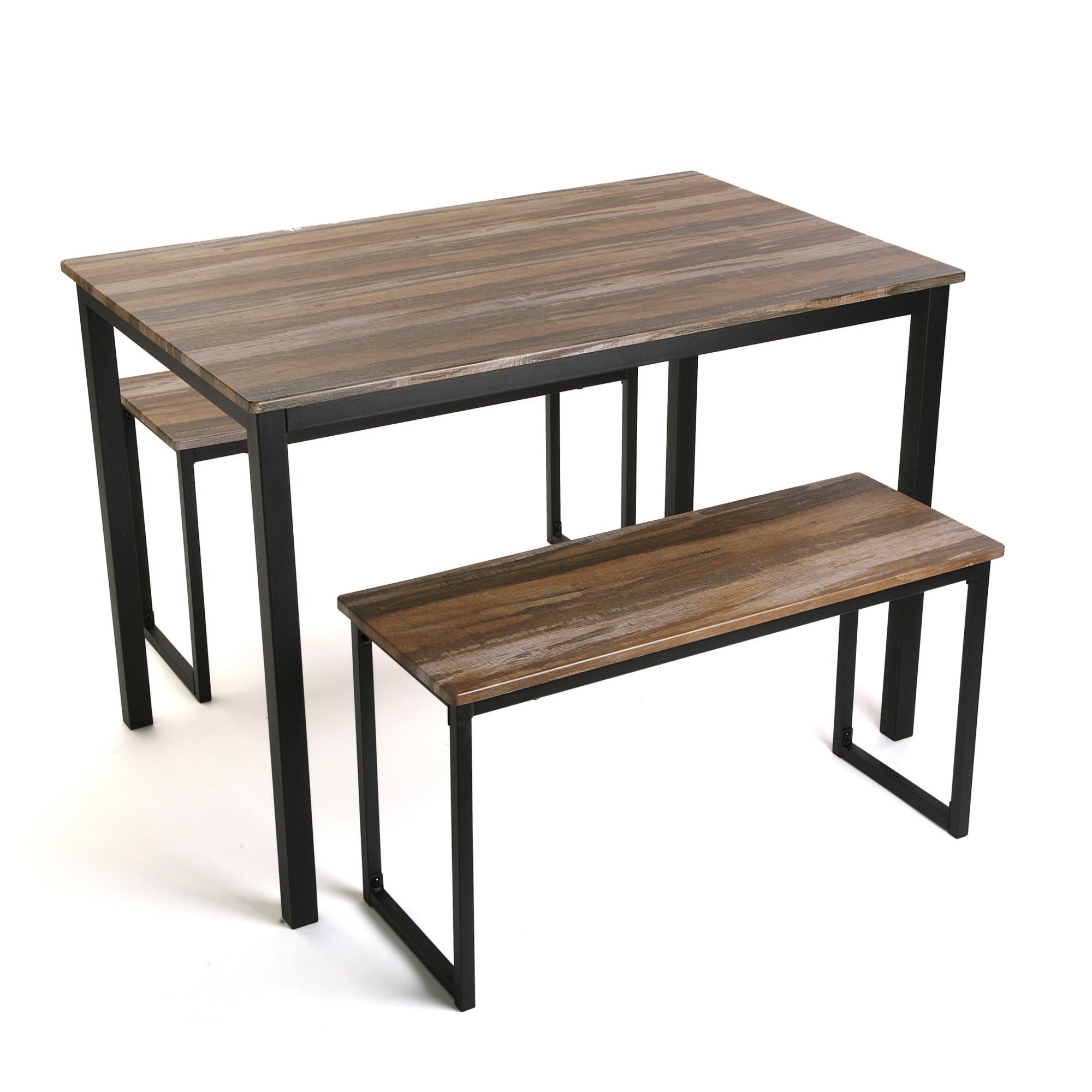 Tavolo Da Pranzo Quadrato VERSA Priya – 80x80 Cm, Piano In Vetro E Base In Legno, Marrone, Per Cucina E Giardino - 2