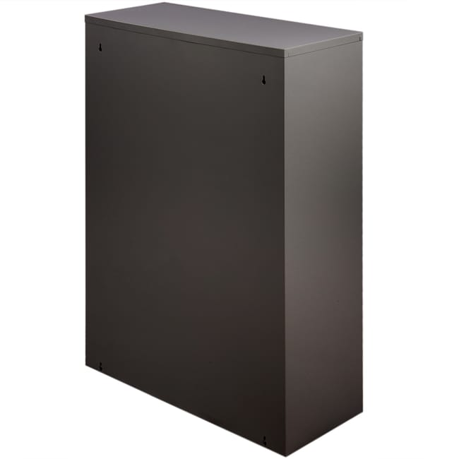 Cubo de basura y reciclaje en acero negro con 4 compartimentos