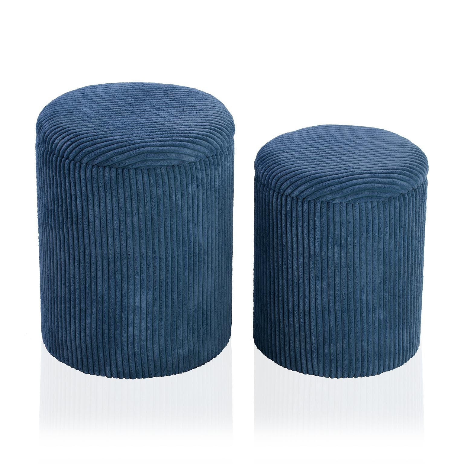 Versa Vero Pouf Sgabello quadrato Poggiapiedi per Soggiorno o Camera da  letto. Puff Colorato, Blu, 44x35x35cm