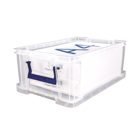 Really Useful Box Lot De 4 Boîtes De Rangement En Plastique Transparent 2,5 L