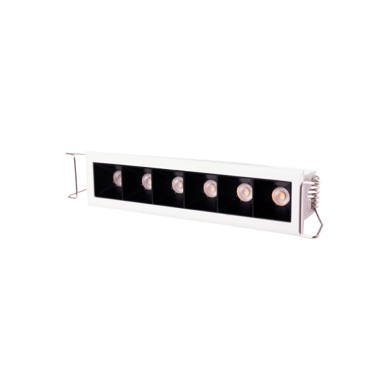 Foco downlight led 8w 575lm 3000ºk rectangular pro smd3030 50.000h [jw-8w-m-ww]