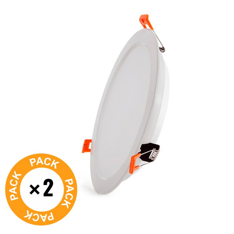 Pack 2 focos downlight led 24w 2160lm 6000ºk corte 184mm 30.000h [ho-pce-24w-190-cw-pk2-ap]