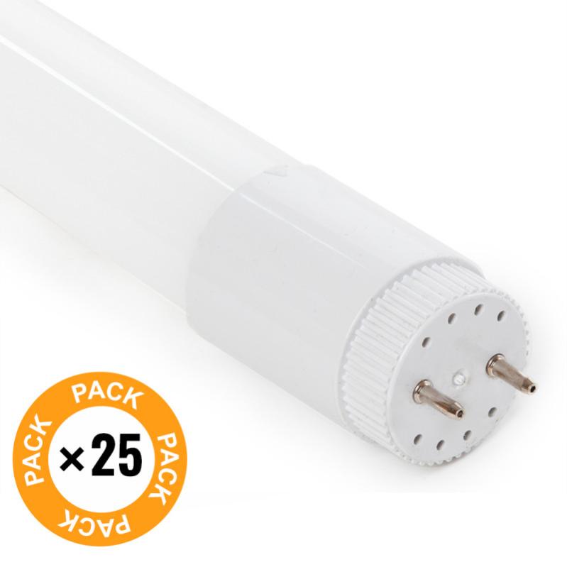 Pack 25 tubos led t8 18w 1.800lm 6000ºk cristal 120cm 30.000h [lm-lm1063-cw]