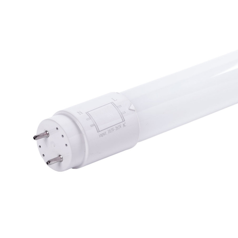 Tubo led t8 18w 2.340lm 6000ºk vidrio 120cm conexión 2 extremos 30.000h [wr-t8gl120-18w-cw]