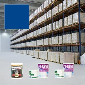 Kit Primer e Finitura Garage Paint Resina Epossidica Bicomponente Vernice  per Pavimenti a Forte Traffico 25 m² Colore Blu Ral 5015