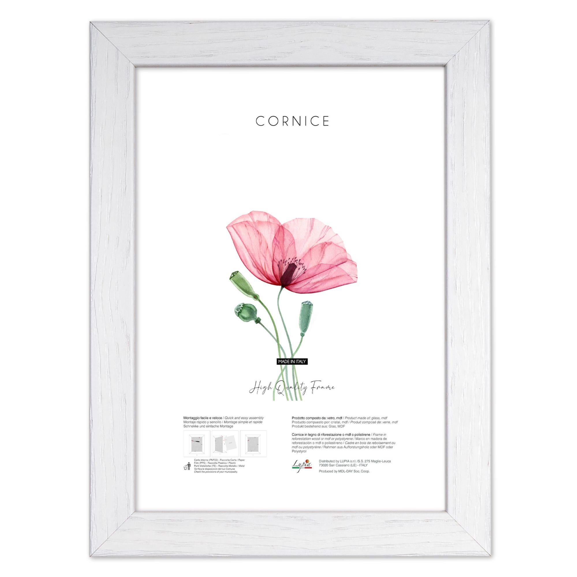 Set Di 4 Portafoto Da Tavolo In Legno – Stile Shabby Chic Vintage – Scritta Home – Colori Bianco E Grigio