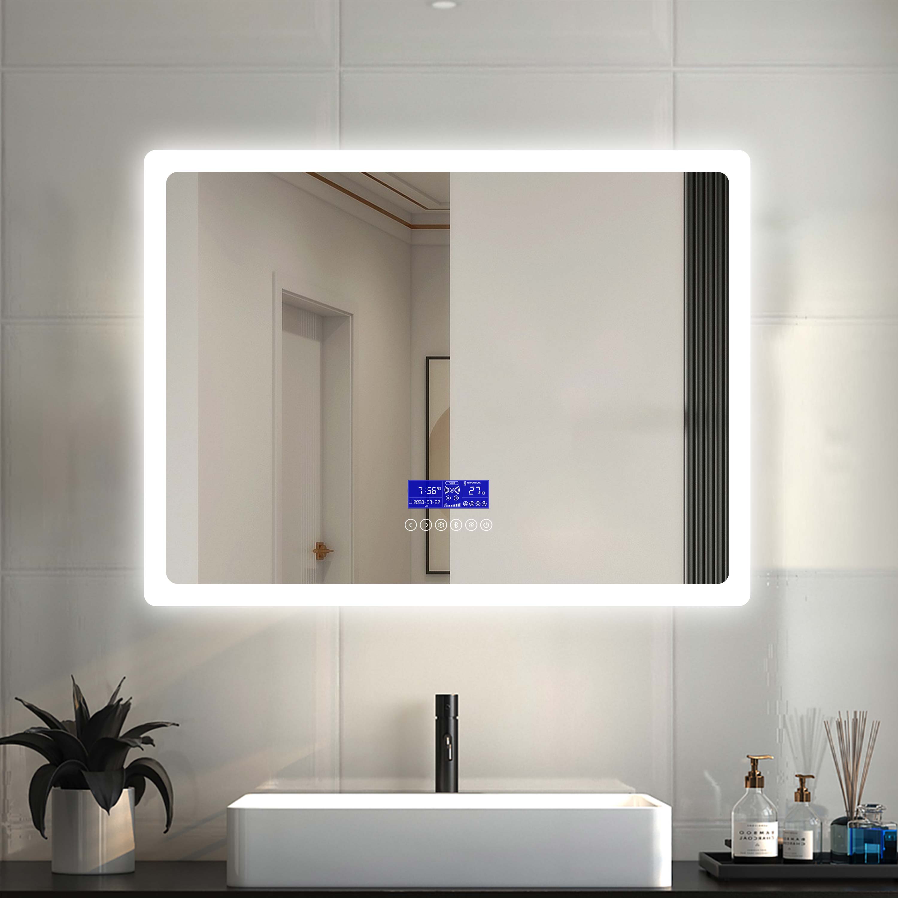 Espejo Baño Led Bluetooth Antiempañante 60 X 80 Envio Gratis