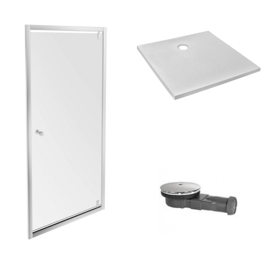 Receveur douche JACOB DELAFON Ipso 90 x 90 + paroi porte pivotante