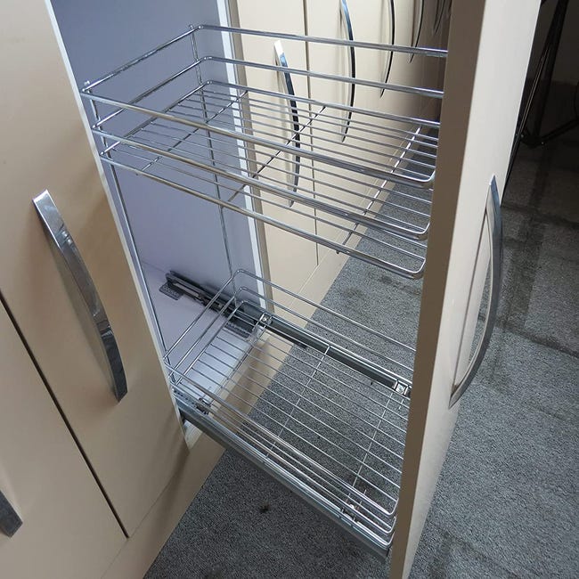 cestello ESTRAIBILE cucina Dispenser INOX estrazione totale - SOFT CLOSING  (Per Modulo da 30Cm) : .it: Casa e cucina