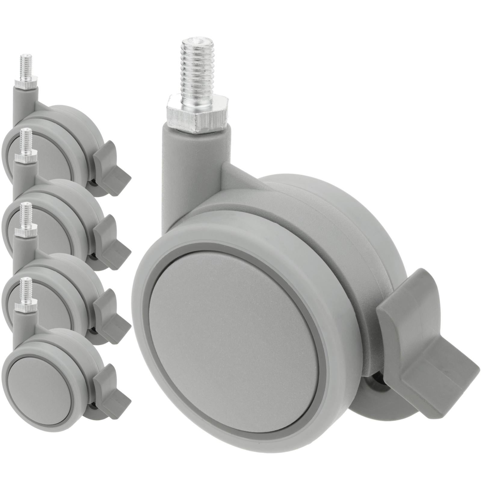 Roue Orientable Avec Pivot (2 Pièces) Pour Chariot, Charges Lourdes (neuve)