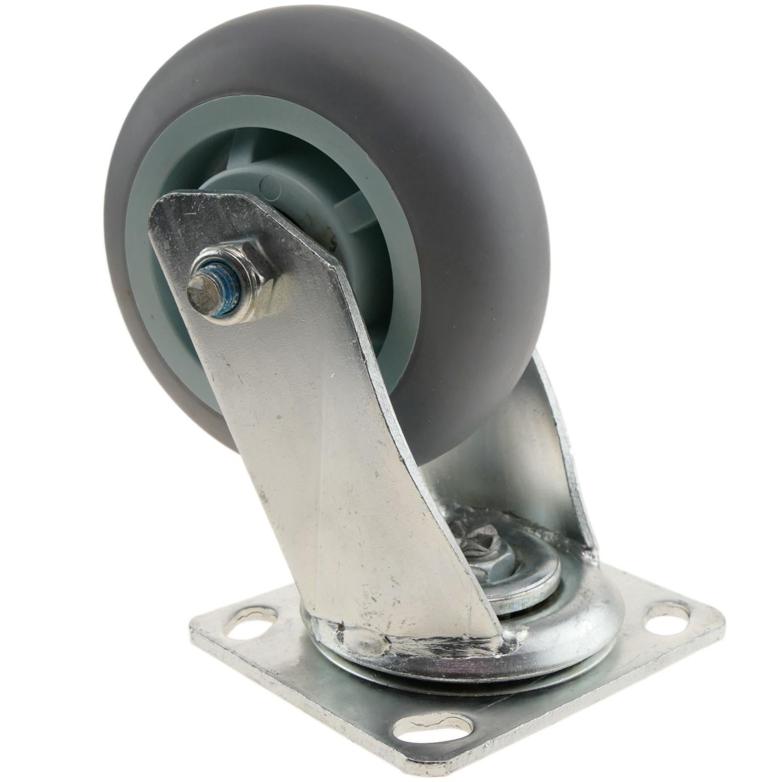 Ruota girevole industriale in poliuretano senza freni da 125 mm con confezione da 2 - 5