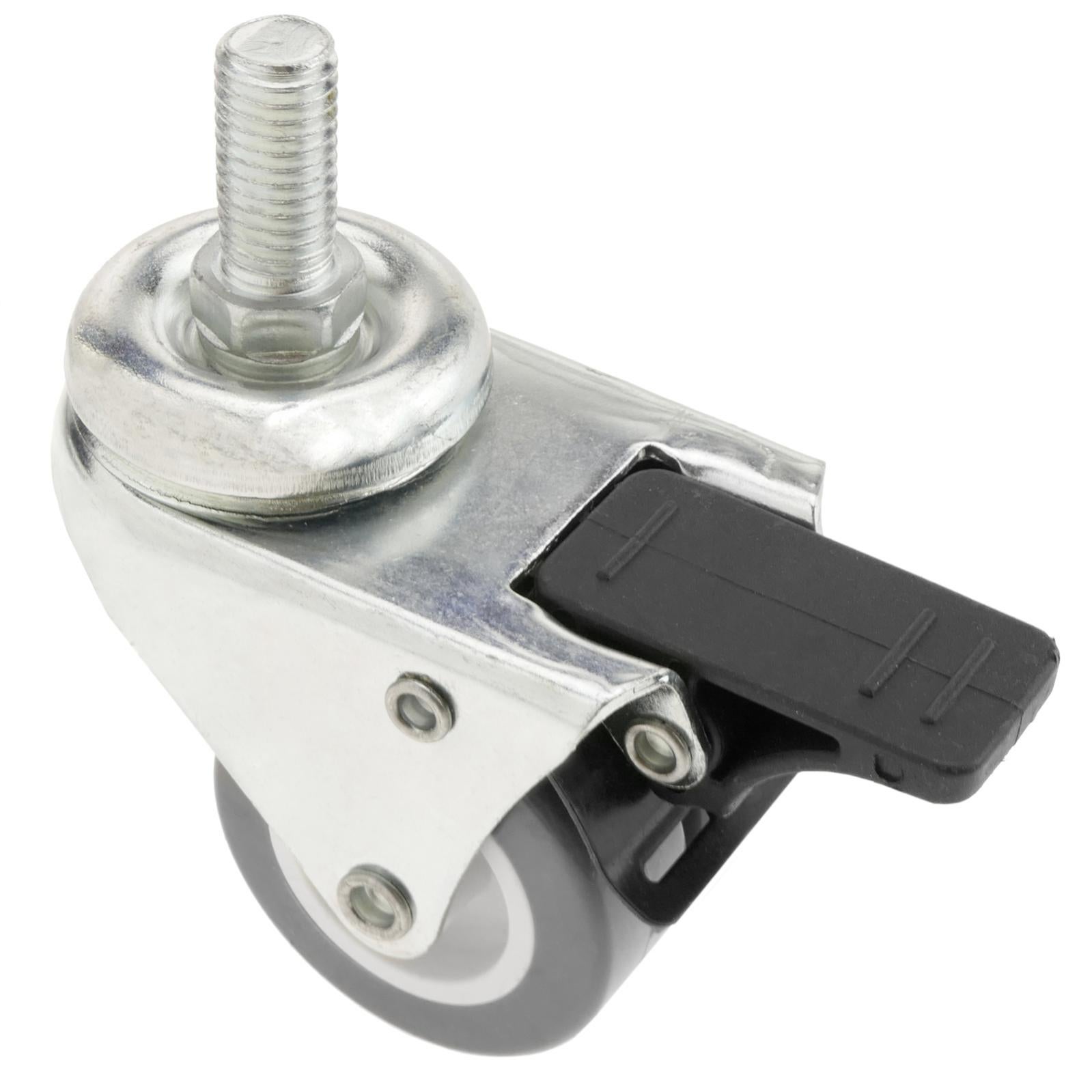 Roulette double pivotante design industriel en polyuréthane et PVC avec ...