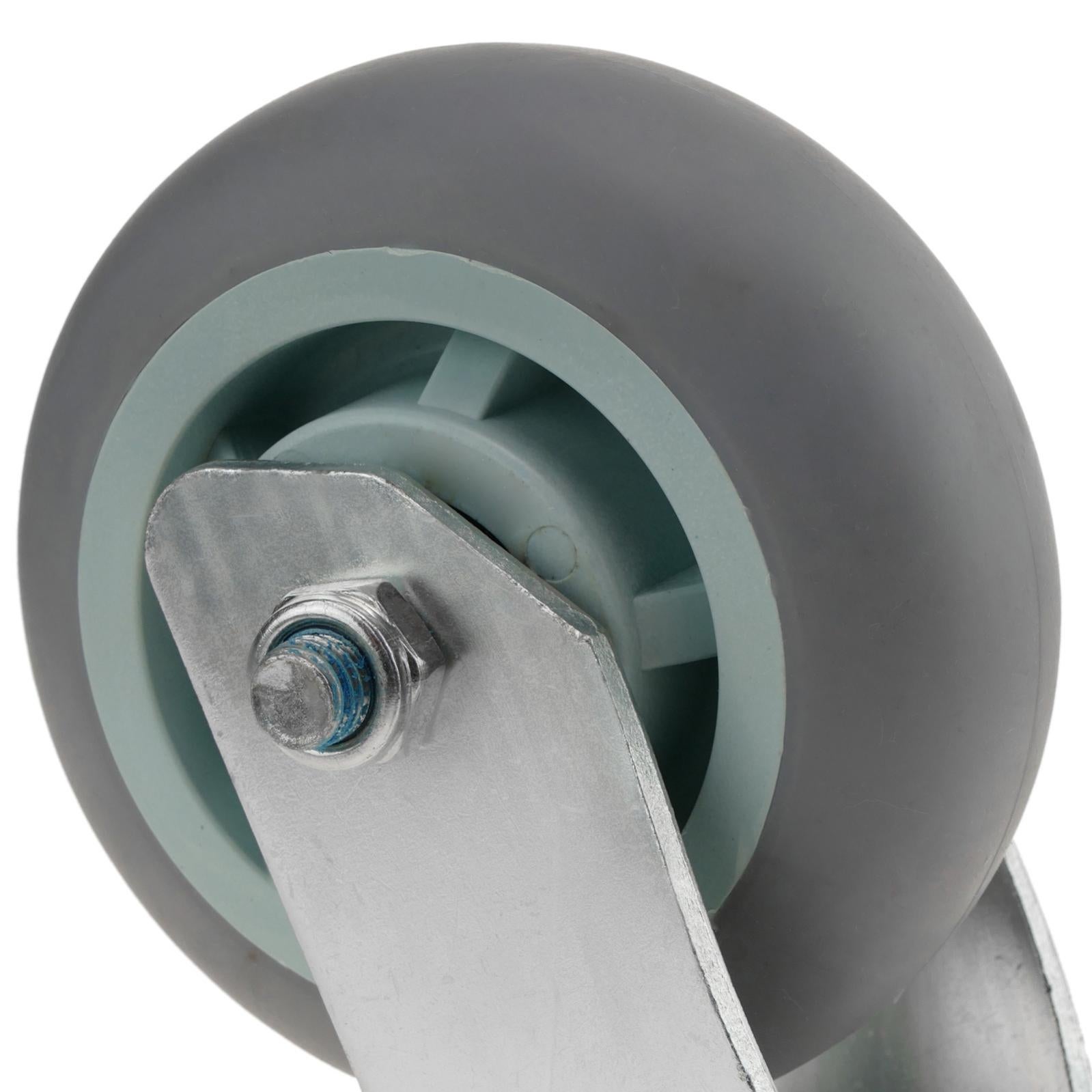 Ruota girevole industriale in poliuretano con freno da 125 mm - 5