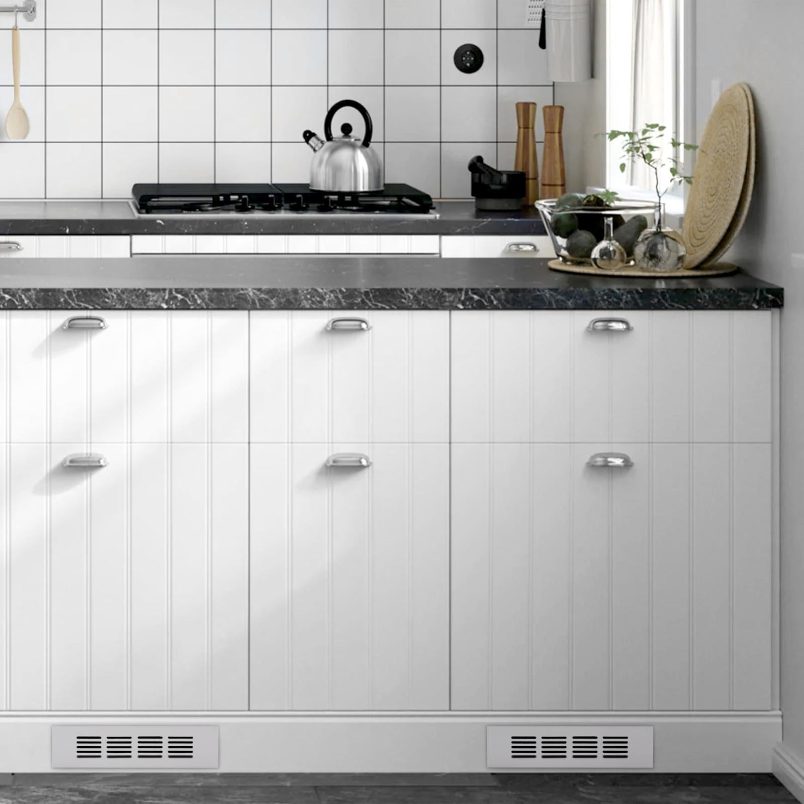 Griglia di ventilazione in alluminio per zoccolo 350 x 50 mm - 2