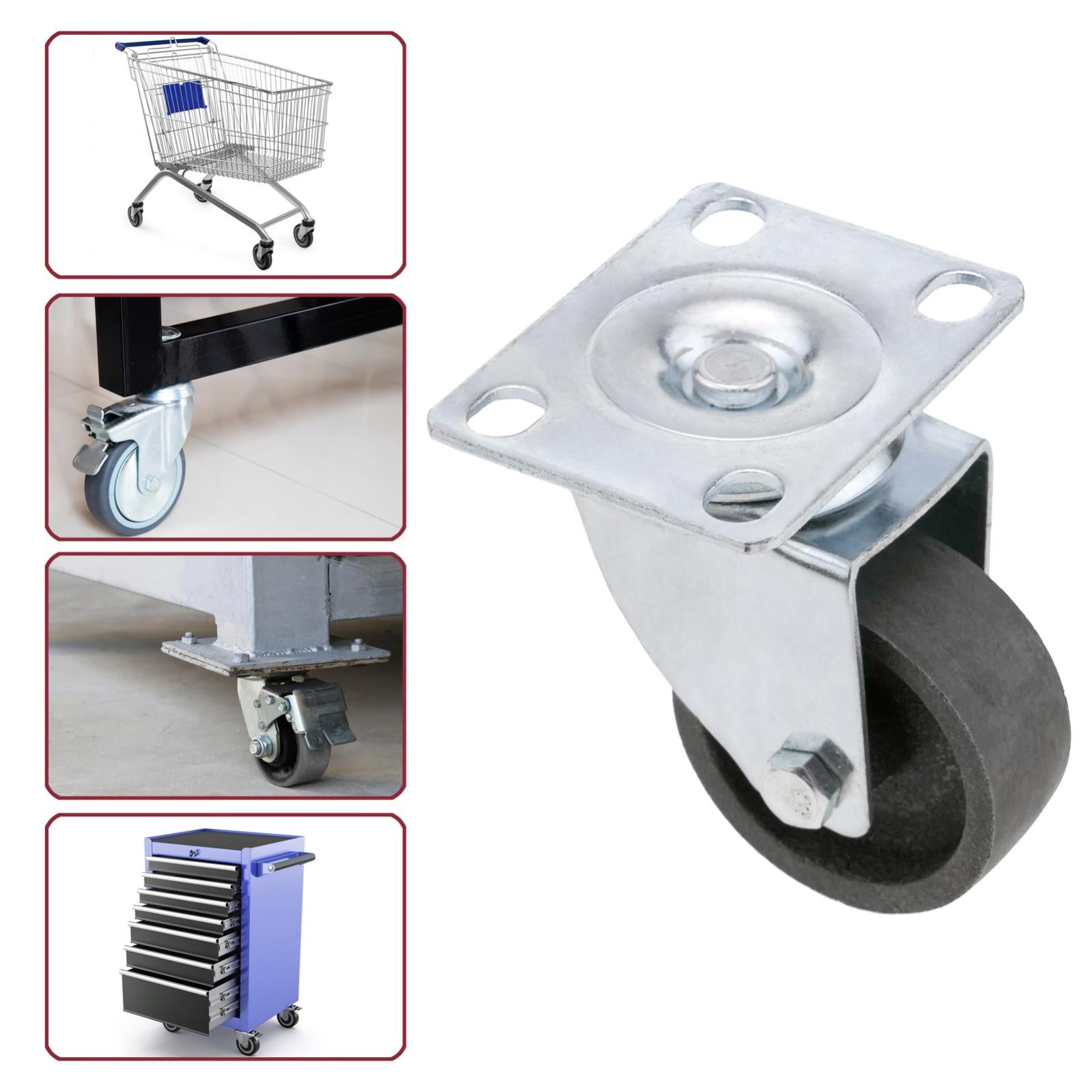 Rotella industriale rotella in metallo senza freno 50 mm - 4