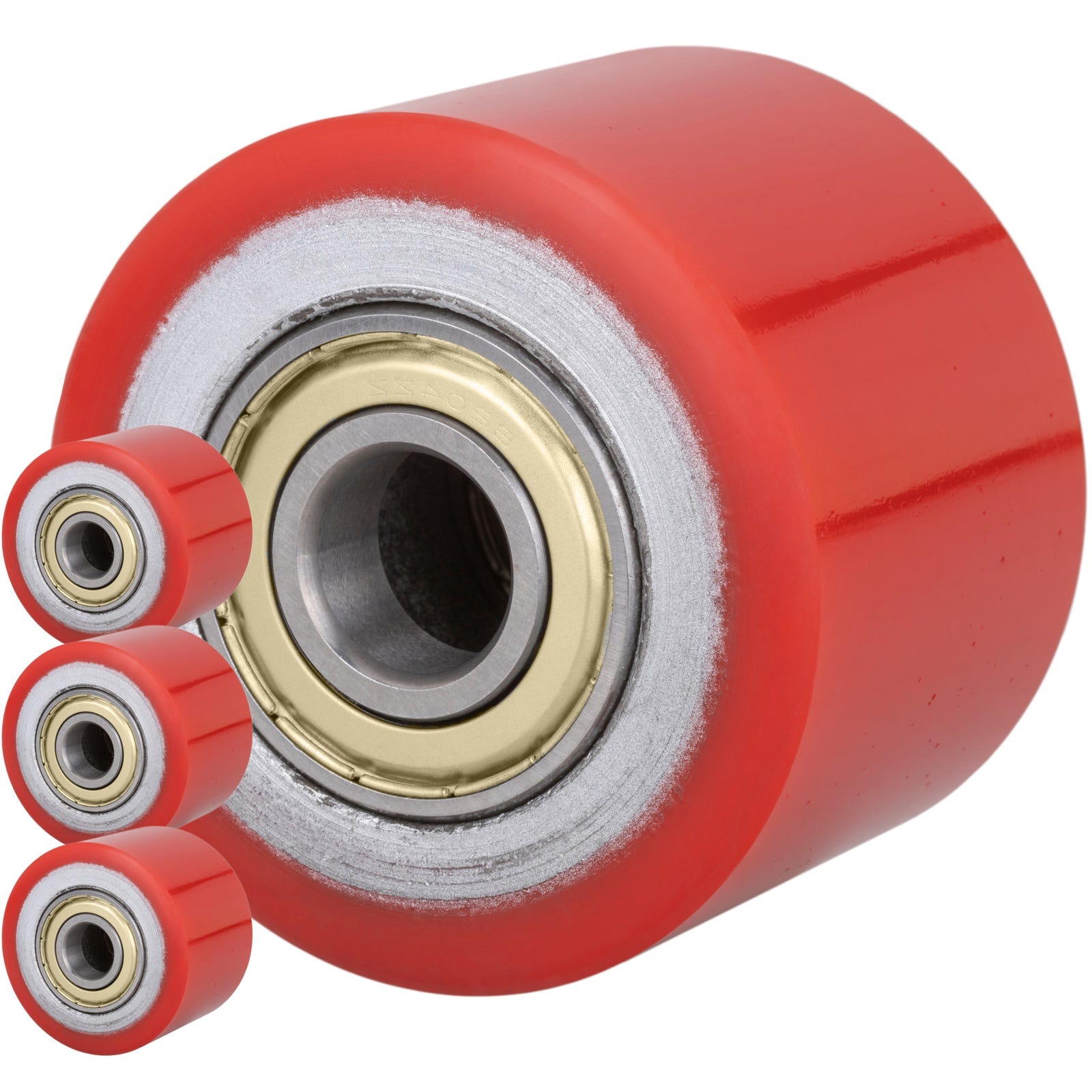 Roulette fixe diamètre 40 mm roue polyuréthane rouge - 40 Kg