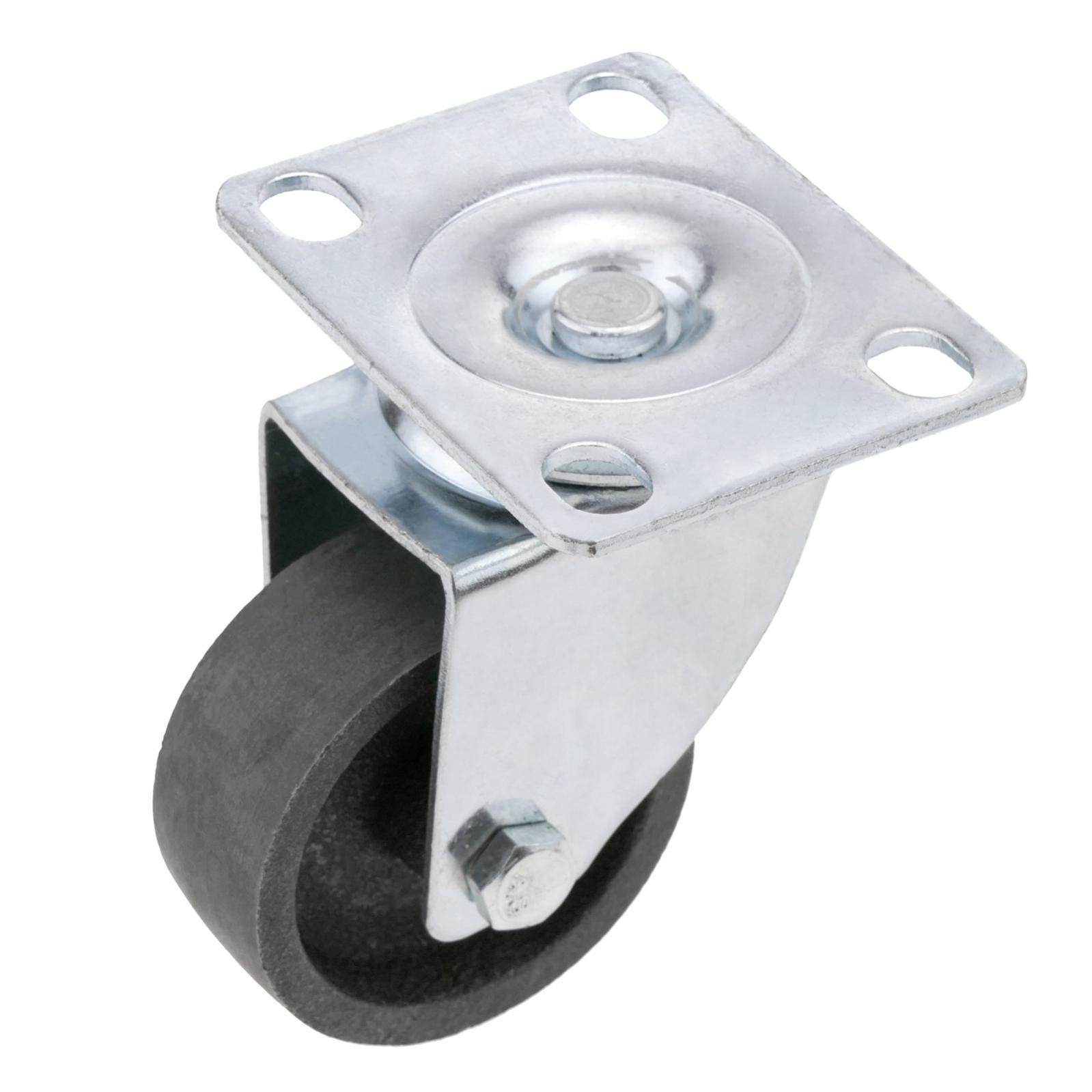 Ruote industriali in metallo senza freno da 50 mm con 4 elementi - 5