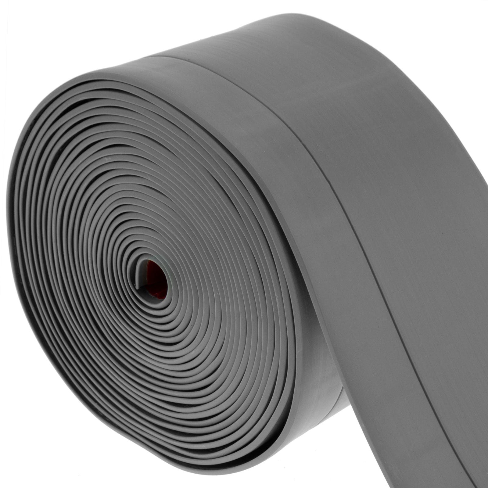 Plinthe flexible autocollante 70 x 20 mm. Longueur 20 m gris
