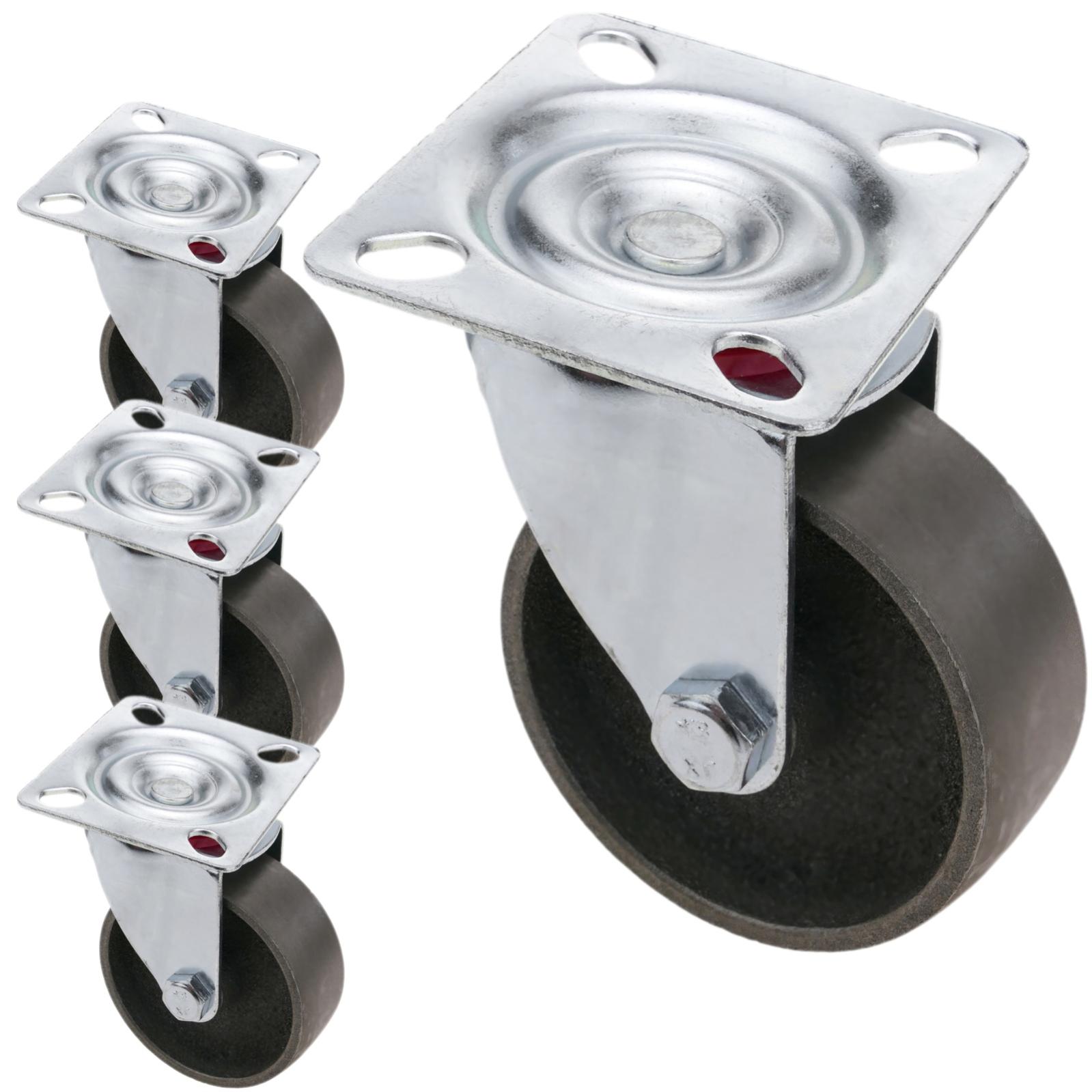 Ruote Industriali In Poliuretano E Metallo Senza Freno 125 Mm (confezione Da 2) | Leroy Merlin - Foto 4