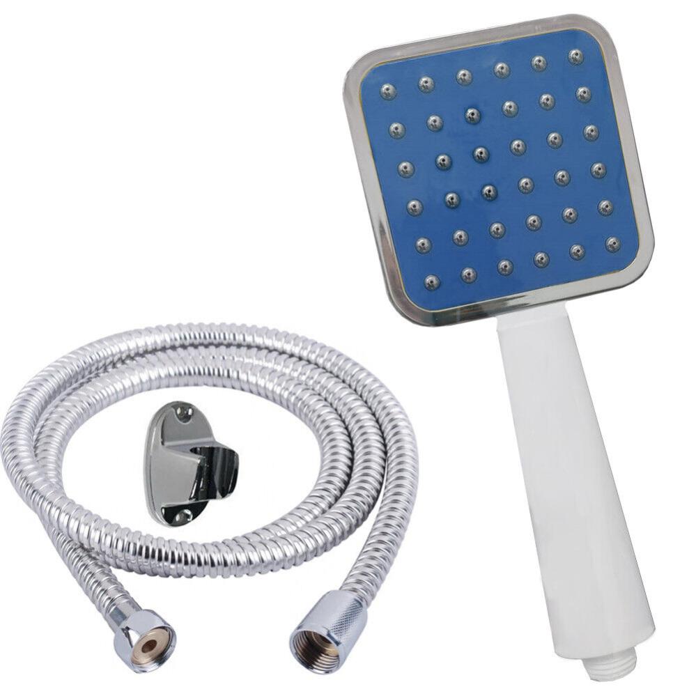 KIT SOFFIONE DOCCIA INOX CON TUBO FLESSIBILE 1,8MT E SUPPORTO A MURO Getto Regolabile Finitura Cromata Dimensione 20cm Diametro 8cm Cod 4531 86286303