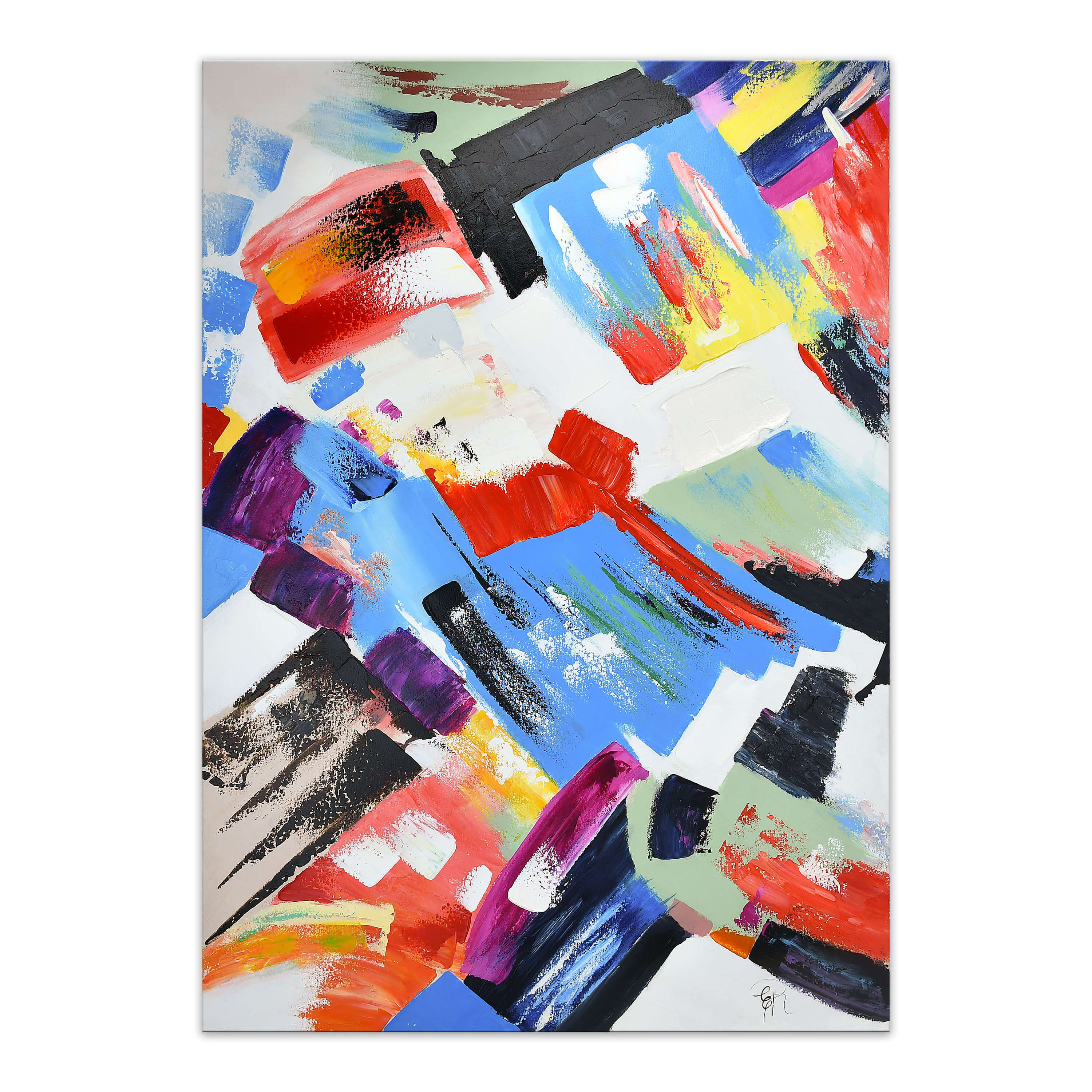ADM - Dipinto 'Composizione di macchie di colore