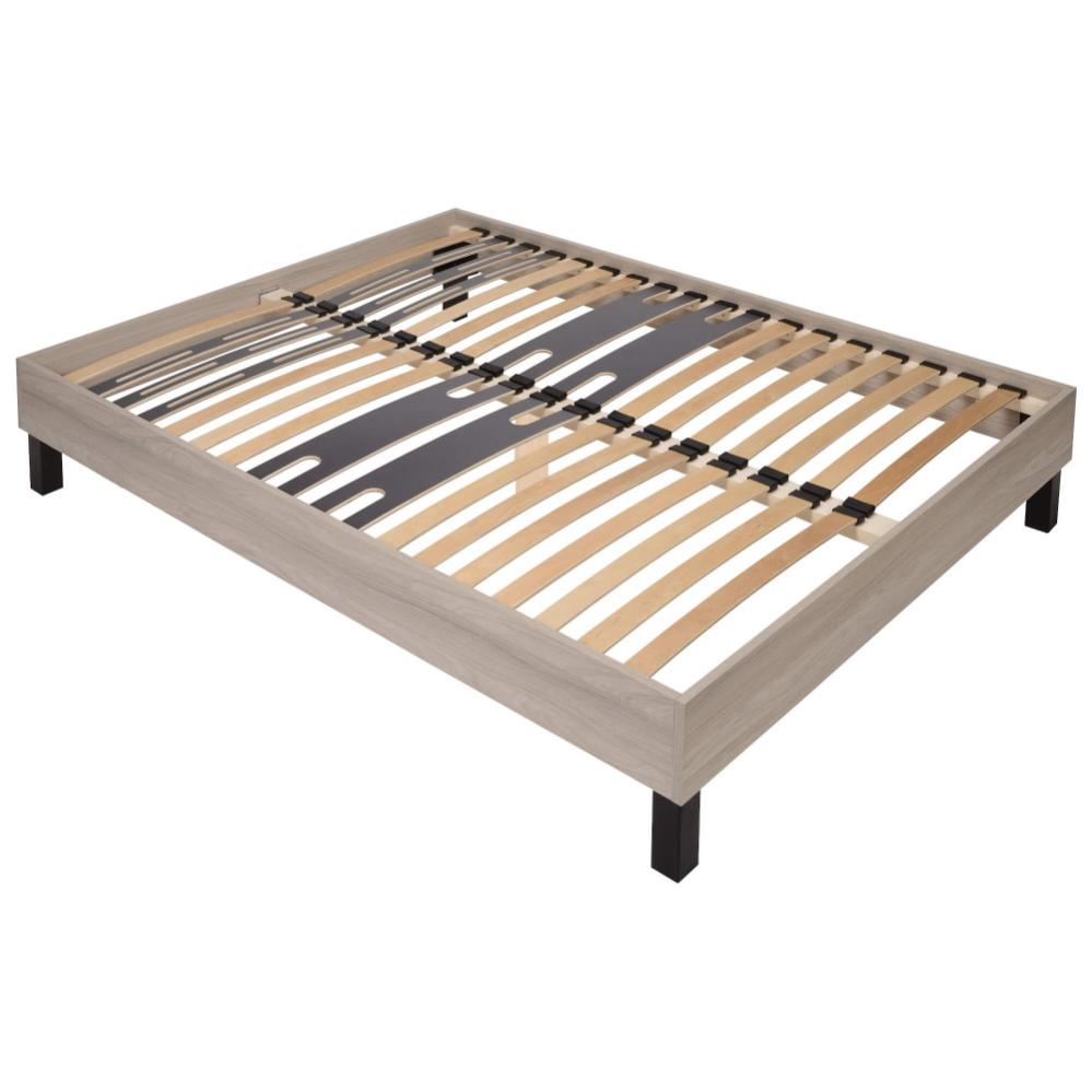 Sommier en Kit 90x190 Neokit 16 lattes bois Chêne clair Soutien zone lombaires Leroy Merlin