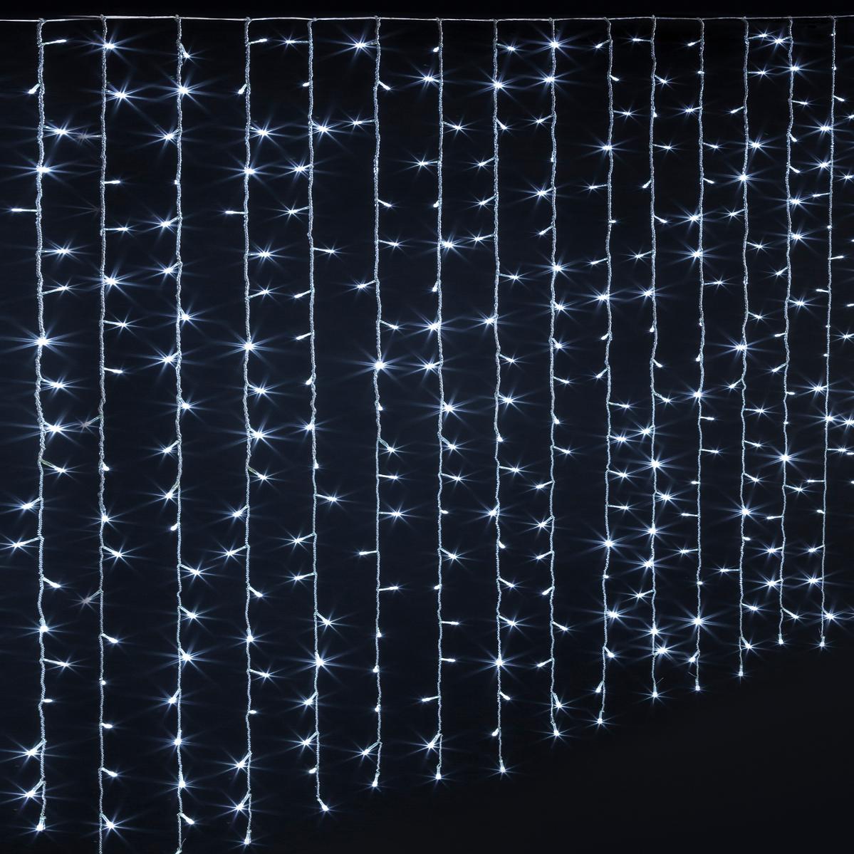 Guirlande lumineuse d'extérieur Rideau stalactite 900 LED Blanc