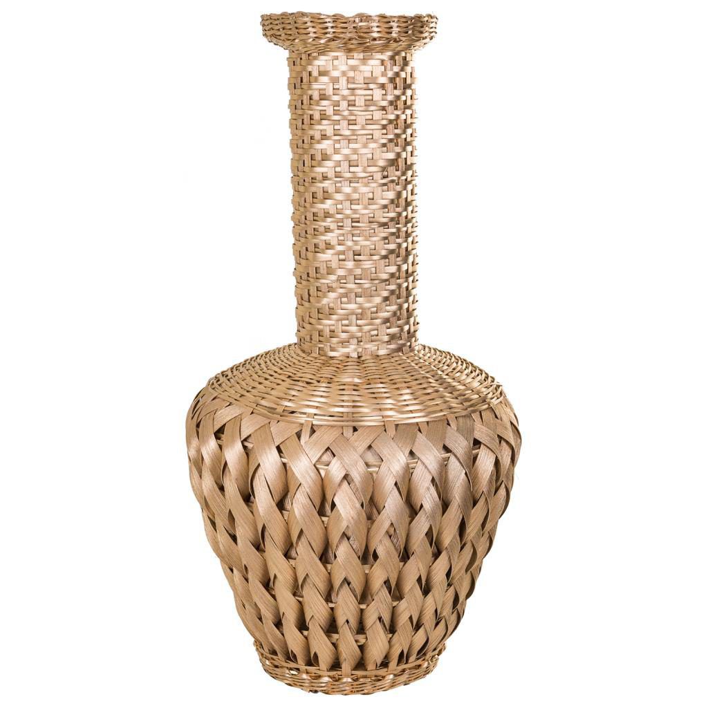 Vase en bambou doré 15x38x71 cm Leroy Merlin