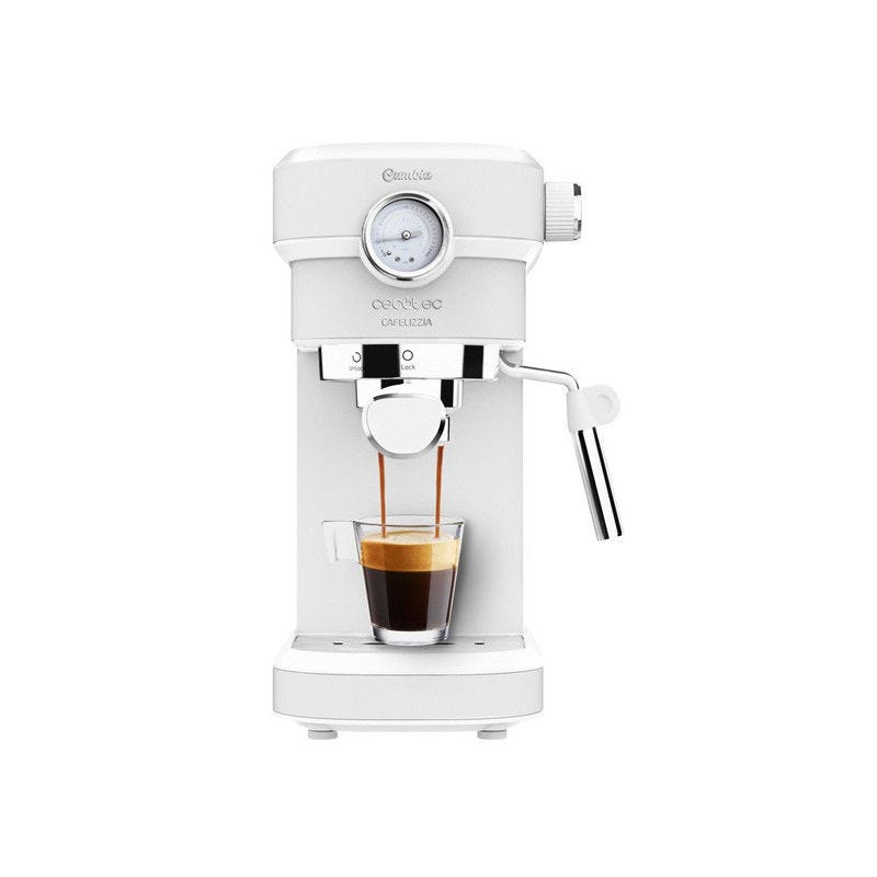 Cecotec Cafetera Espresso Cafelizzia 790 White Pro.Sistema Thermoblock, 20  Bares, ModoAuto 1 y 2 Cafés, Vaporizador Orientable, Conducto de Agua para