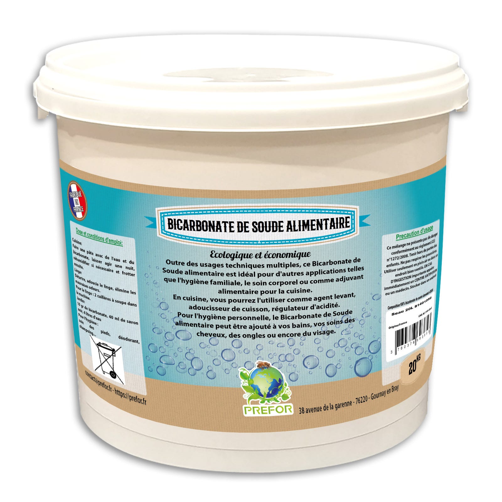 Bicarbonate de soude Alimentaire Horeca Select 330 ML