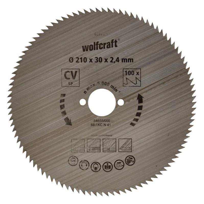 WOLFCRAFT 6281000 - Disco de sierra circular CV 100 dient. serie azul ...