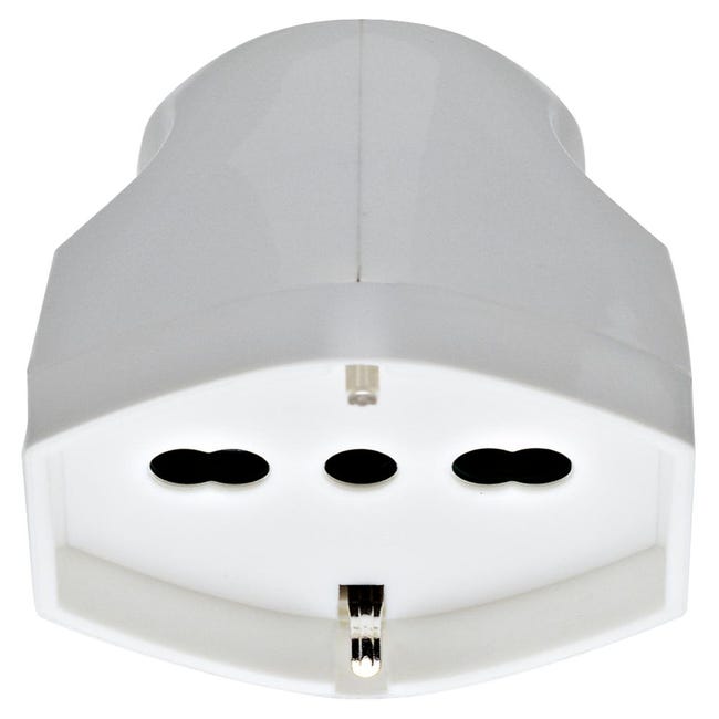 Vimar Presa Elettrica Universale Sicury, 2P+T 16A 250V, Colore Bianco, 2 Moduli Serie Eikon