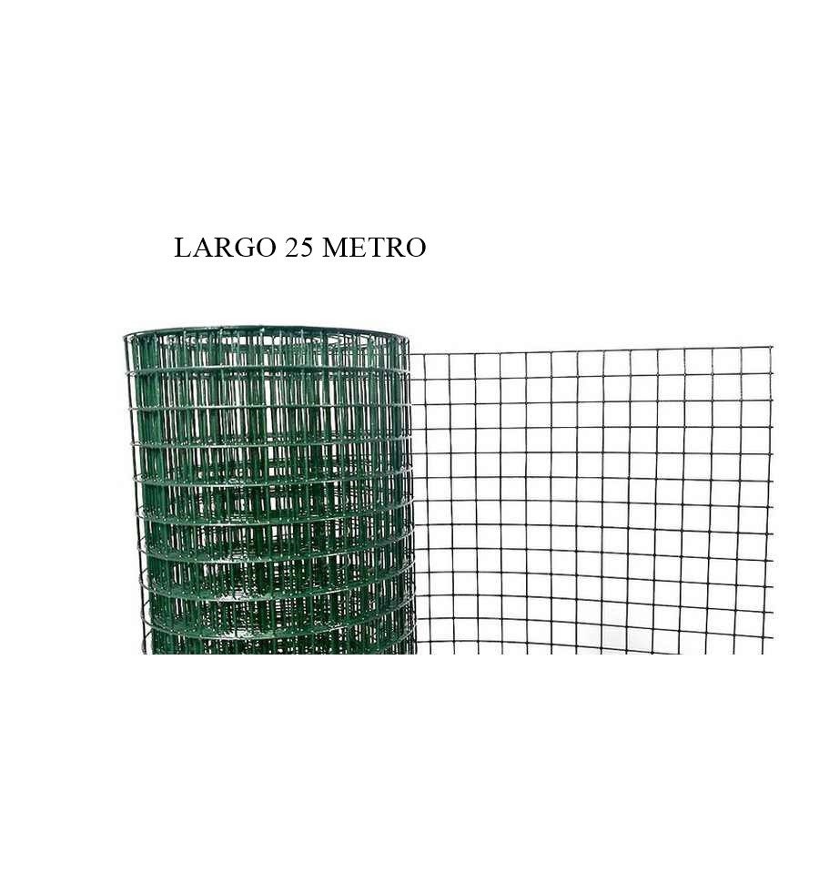 Malla electrosoldada plastificada 13x13mm luz .rollo 25m. 1.5 m