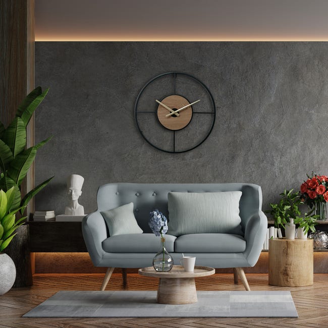 Acquista Orologio da parete moderno analogico in metallo di grandi  dimensioni per interni, soggiorno, arredamento per caffè