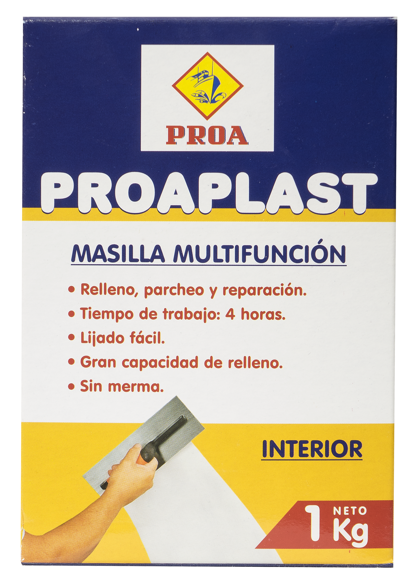 Proaplast emplaste para paredes en polvo interior 15 kgs.