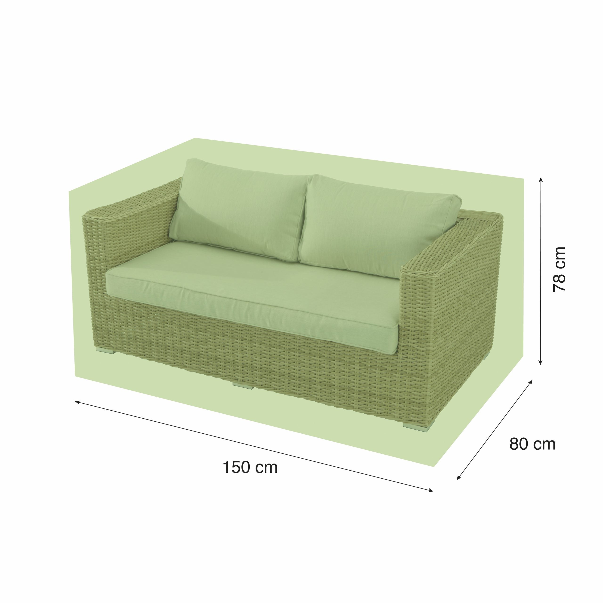 reserva En general Exceder Funda para muebles de jardín sofá M 150x80x78 verde - Protech | Leroy Merlin