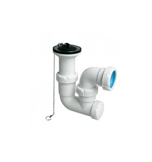 Sifón curvo extensible para lavabo-bidet 11/2 x ∅ 70 mm - Cablematic