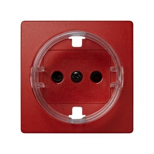 Coperchio Spina A 2 Poli + Messa A Terra Schuko + Sicurezza Simon 75 Rosso Simon 75041 67 49131913