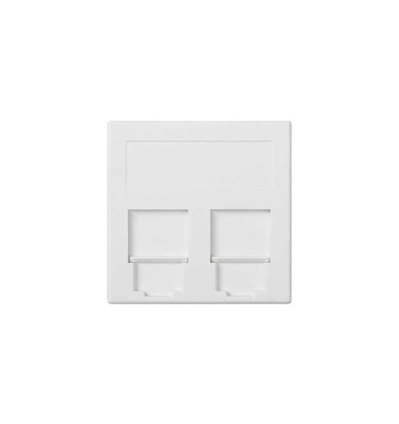 Plaque VD Plate CG 500 HAUT avec 2 Connecteurs Blanc SIMON Leroy Merlin