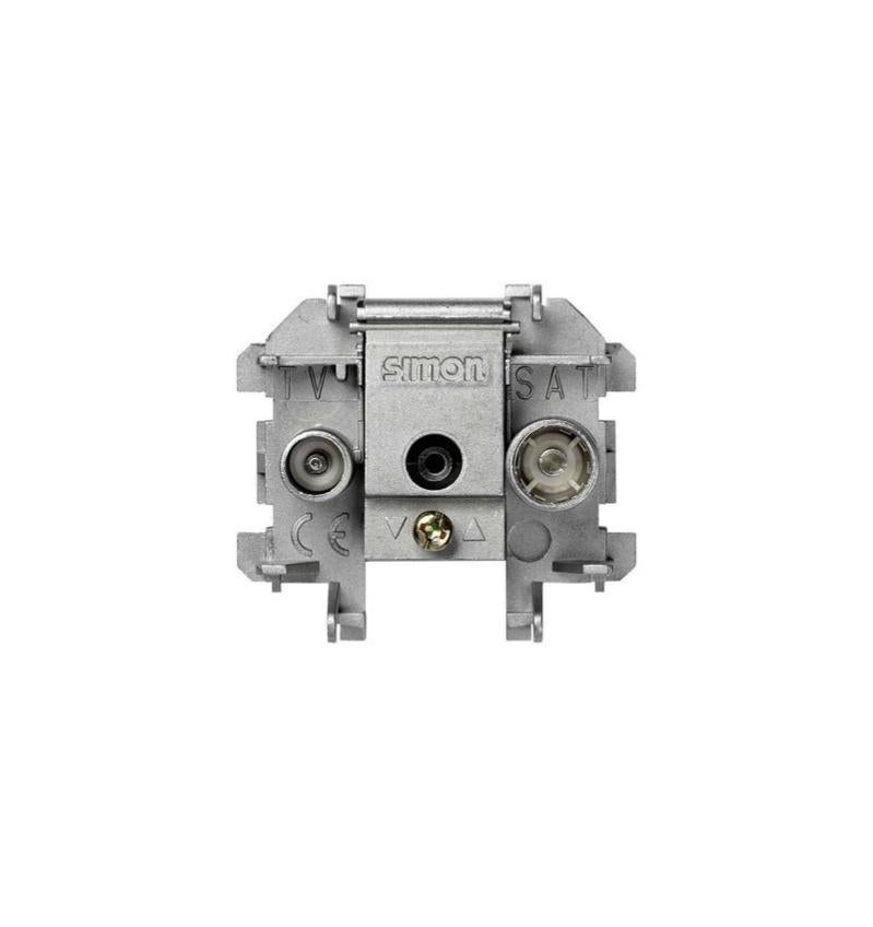 SIMON URMET - 10414 - PRESA TV SAT PASSANTE IEC MASCHIO 1MOD ANTRACITE