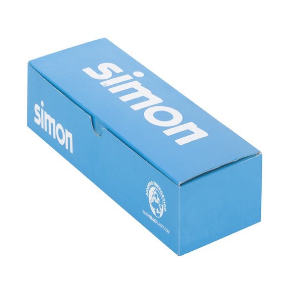 Placa Simon 27 con 1 módulo ancho sin garra blanco nieve - SIMON