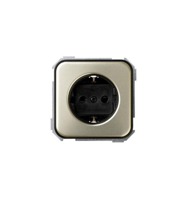 Presa Ad Incasso Singola Per Schuko E 10A 2P T Con Rivestimento In - Foto 8