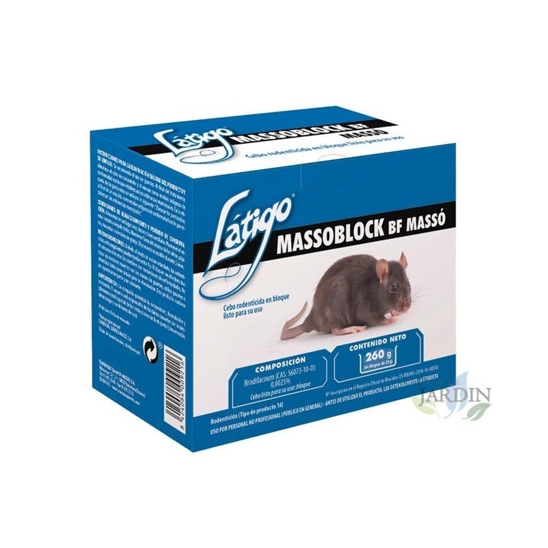 Appât rodenticide Latigo en bloc pour le contrôle des rats et des souris,  260 gr